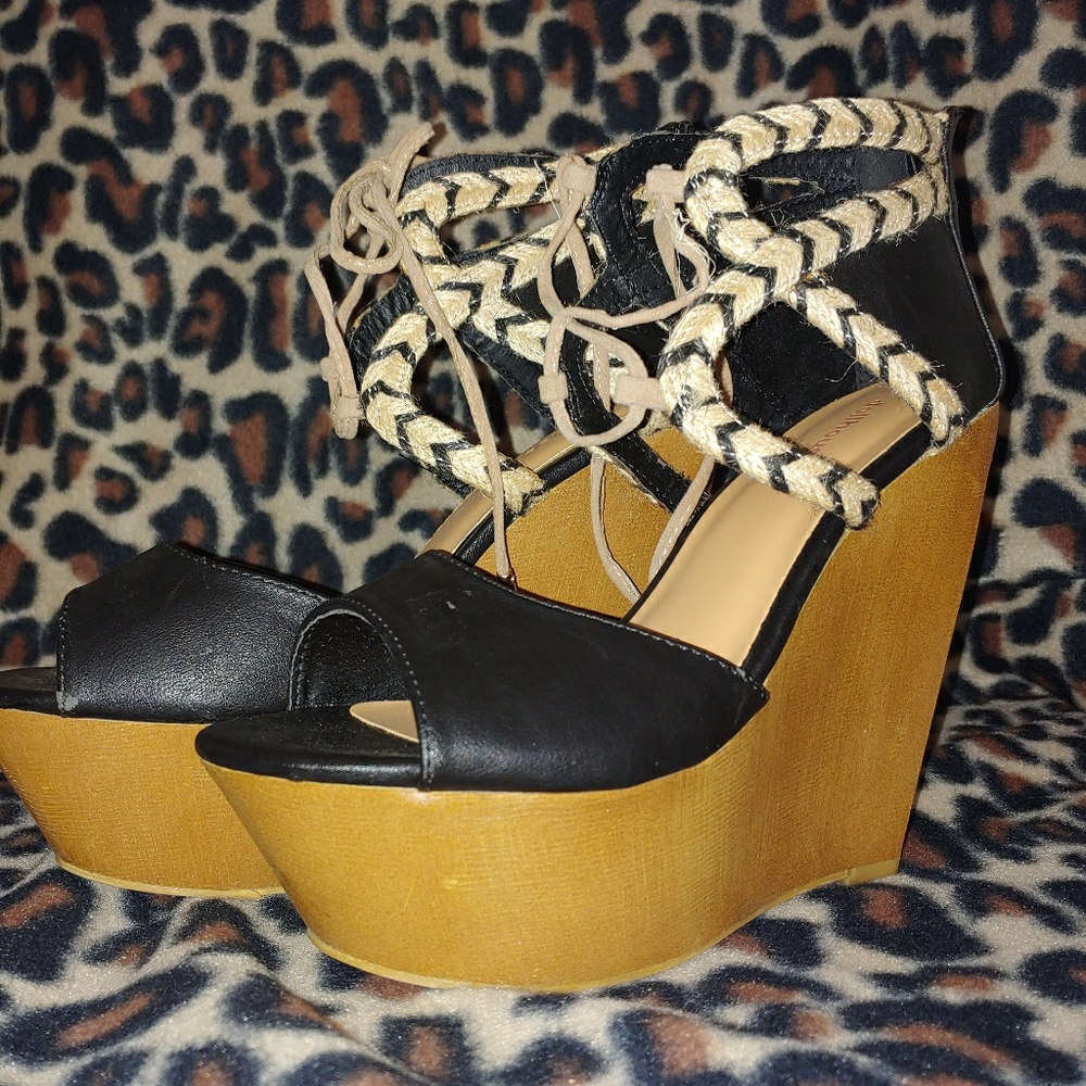 Black/ brown dollhouse  wedges